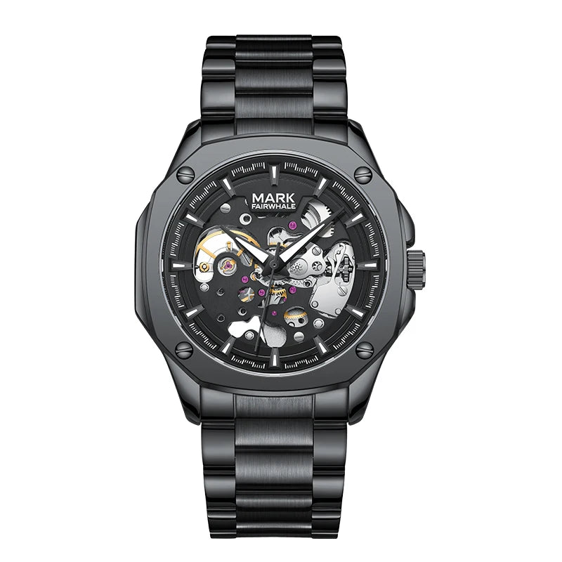 Mark Fairwhale Men's Watches Fashion Trend Automatic Mechanical  Movement Wristwatch  Luminous Watches for Men