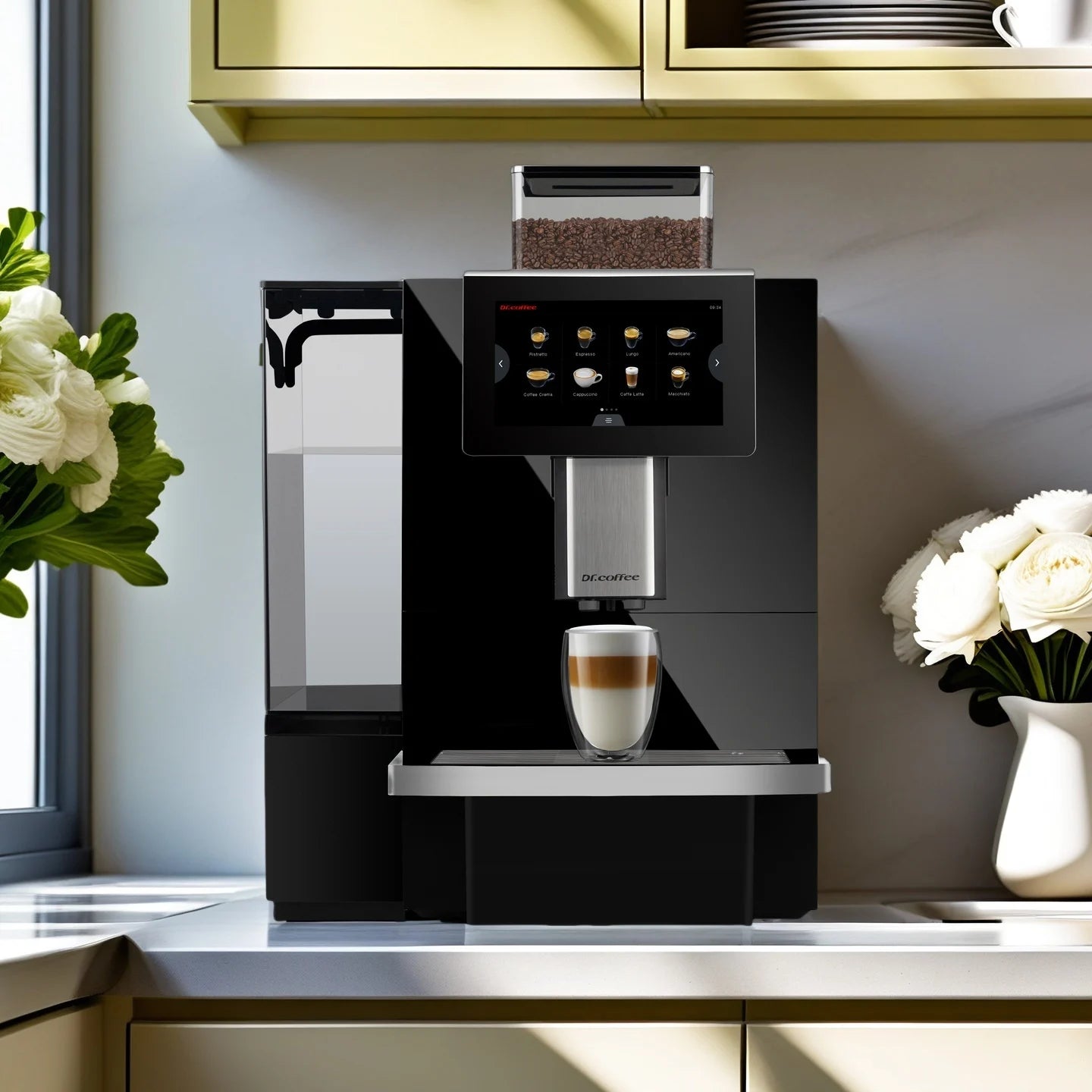 Dr.Coffee F11 Big Plus Commercial Fully Automatic Coffee Machine Cafe Espresso Maker for Office Shop with US Plug
