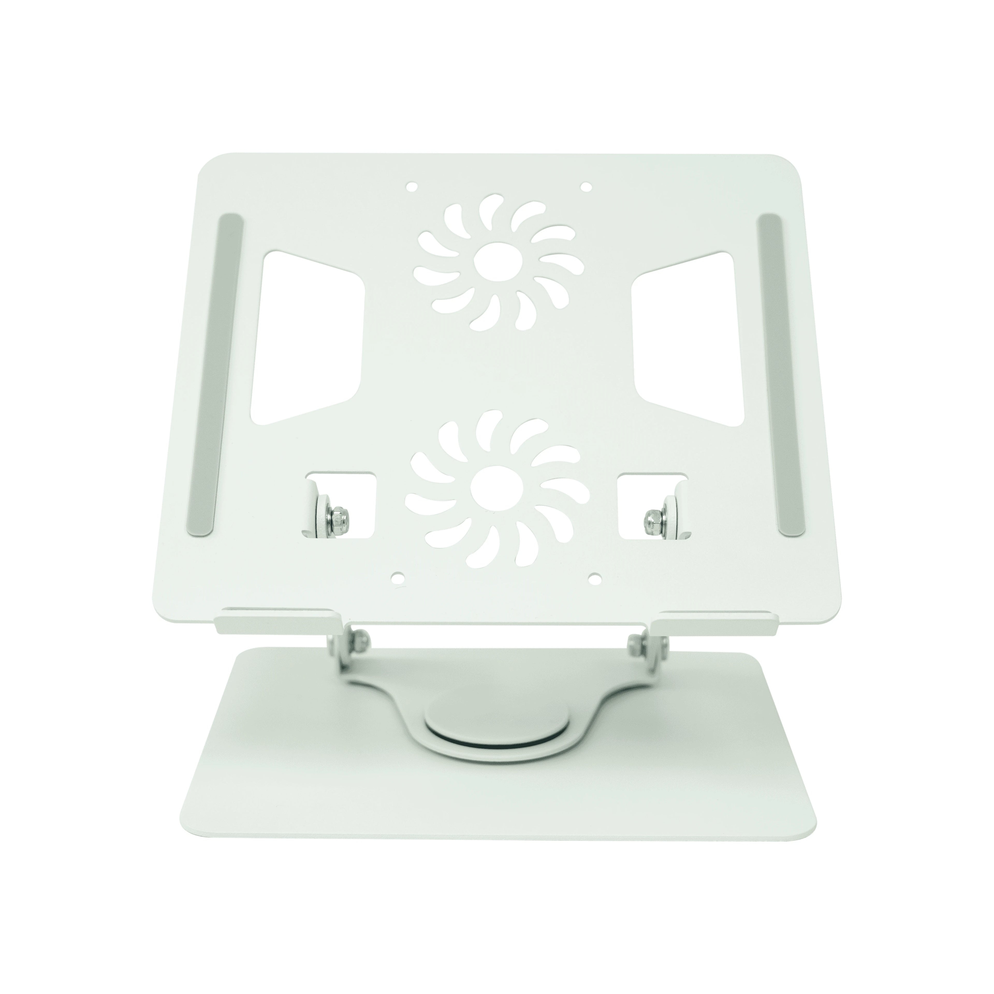 Metal Adjustable Laptop Stand 360 Degree Rotating Laptop Cooling Stand Foldable Laptop Riser Stand with Double Fans