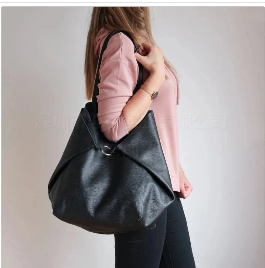 Casual Over Large Tote Bags for Women Shoulder Bag Simple Big Women Handbags Luxury Soft Shopper Bags Composited Purse