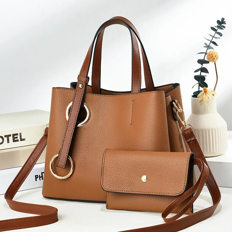 Customised logo Bags Women Handbags Ladies Women Handbag Sets Leather PU Women's Shoulder Bags Handbags
