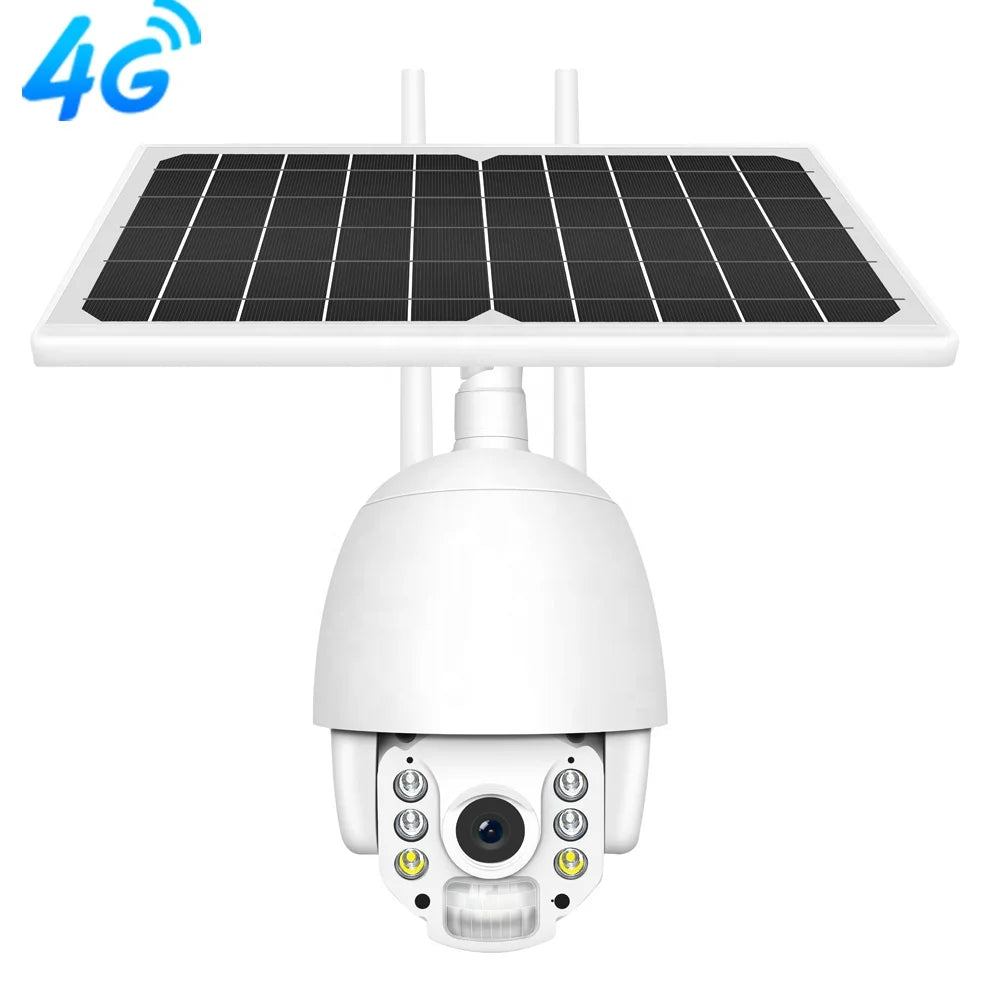 wireless outdoor solar cctv camera wifi 4G security camera 3pcs rechargeable battery Camhipro mobile application