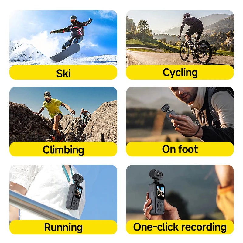 4K Action Camcorder Full HD Driver Mini Motorcycle Helmet Sports Ultra Dv Body Worn Camera for Travel Vlog