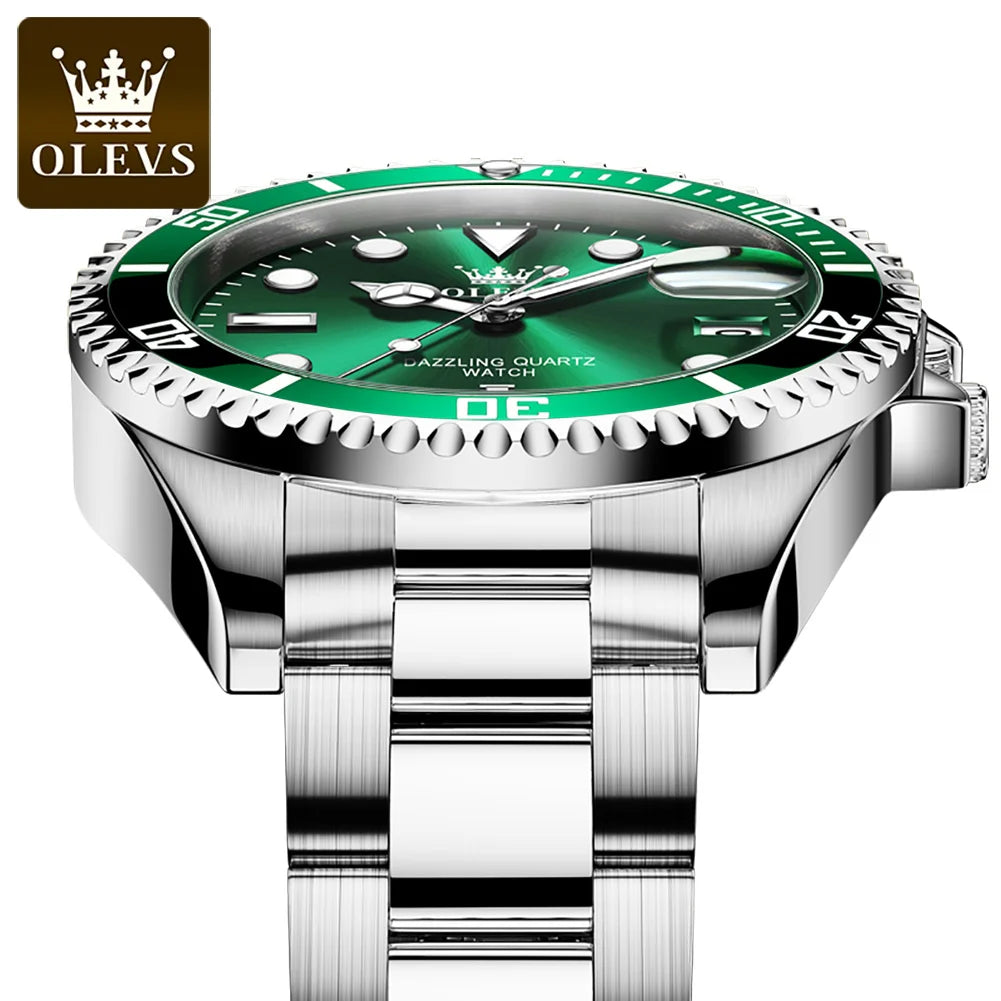 OLEVS 5885 Men's Watches Movement Watch Male Steel Waterproof Business Fashion Date Week Wrist Watch for Men