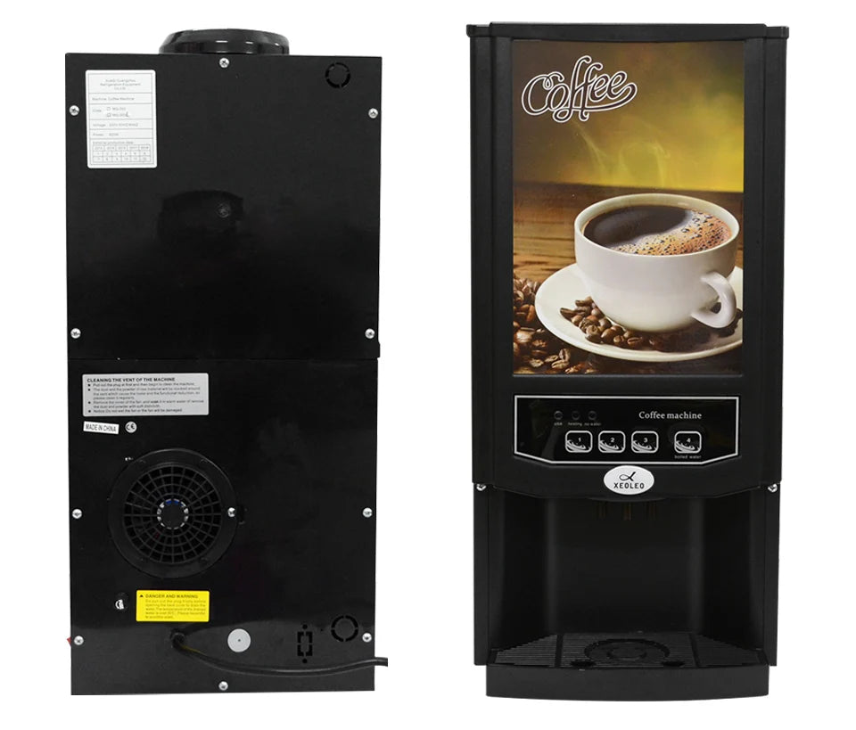 Xeoleo Automatic Coffee Machine 3 Tank Commercial Drip Coffee Maker Tabletop Office Juice Tea Coffee Drinks Vending Machine