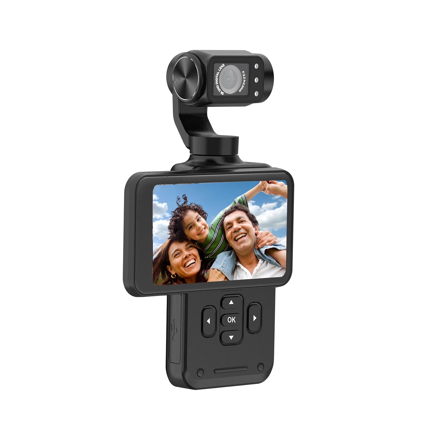 Winait Super 5k Wifi Mini Portable Pocket Digital Video Camera with 3.5'' IPS Screen and Anti Shake