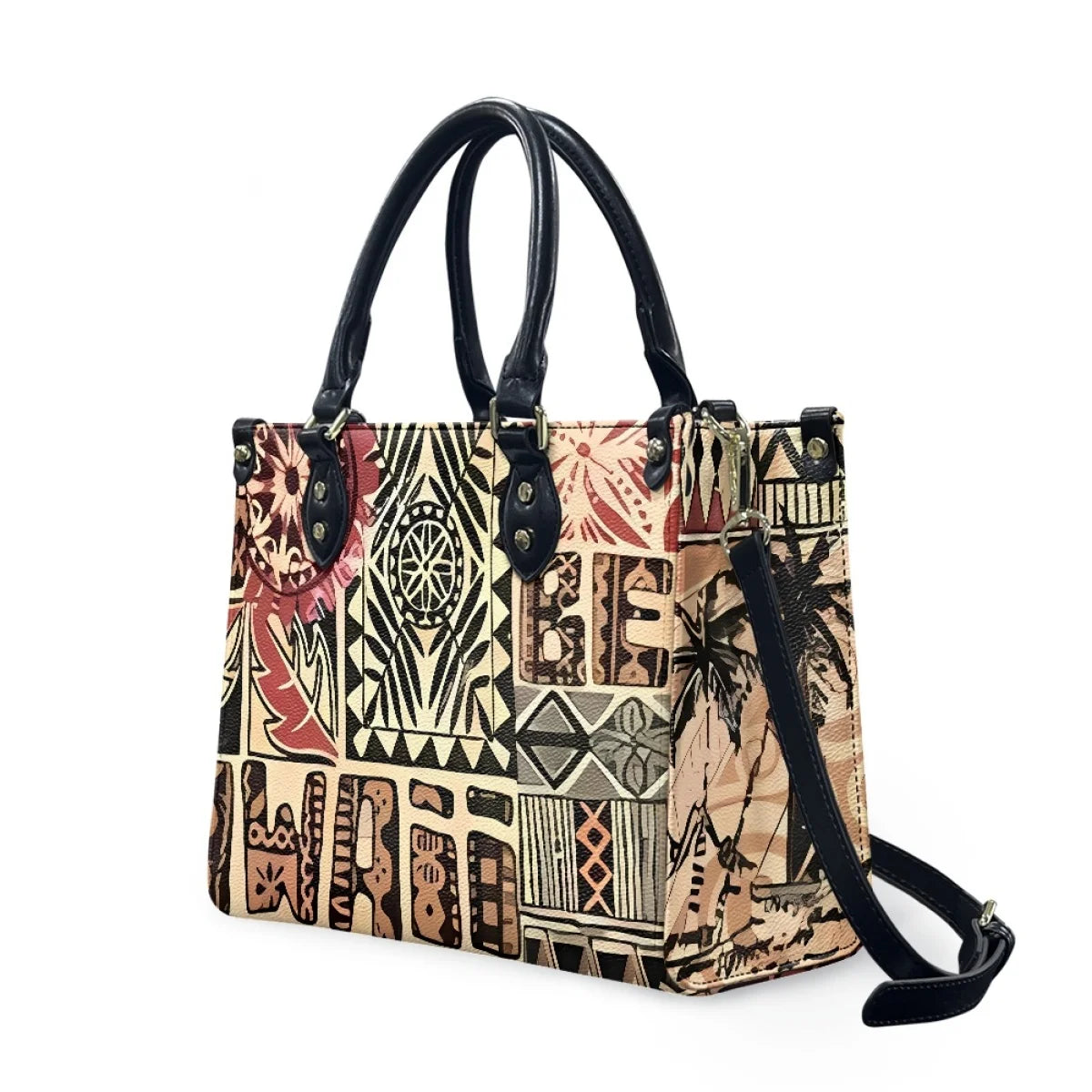 Customize Women's Handbag Leather Bags Women Handbags Ladies Wholesale Custom Polynesia Hawaiian Style Handbags for Women Luxury