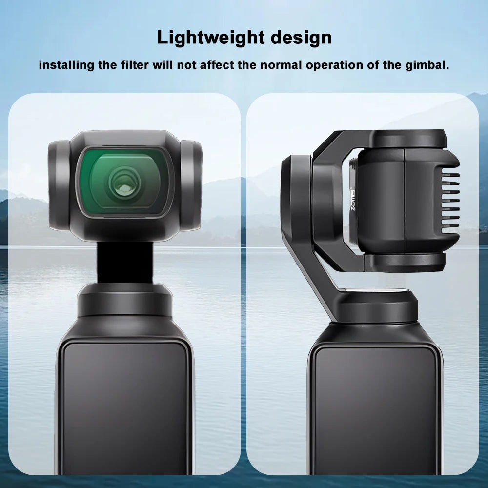 ZOMEI Lightweight Aluminum Alloy and Tempered Glass Magnetic Lens Filters Soft Streak Soft Black for OSMO POCKET 3