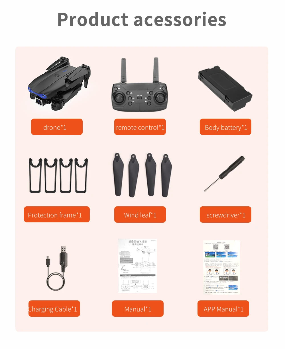 Factory-Warehouse K3 Mini RC Drone with Dual Camera WIFI Quadcopter Versatile Dron Compared to E99 E58 E88-Wholesale Price