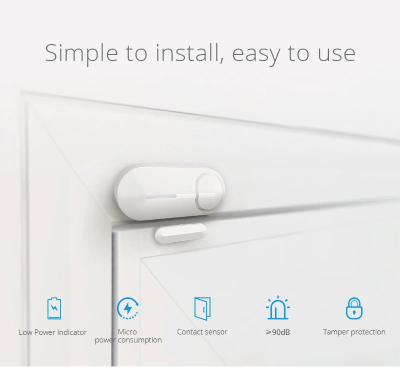 Mini Smart Home Security Alarm System ABS Material Burglar Barking Dog Generator for Door/Window Protection