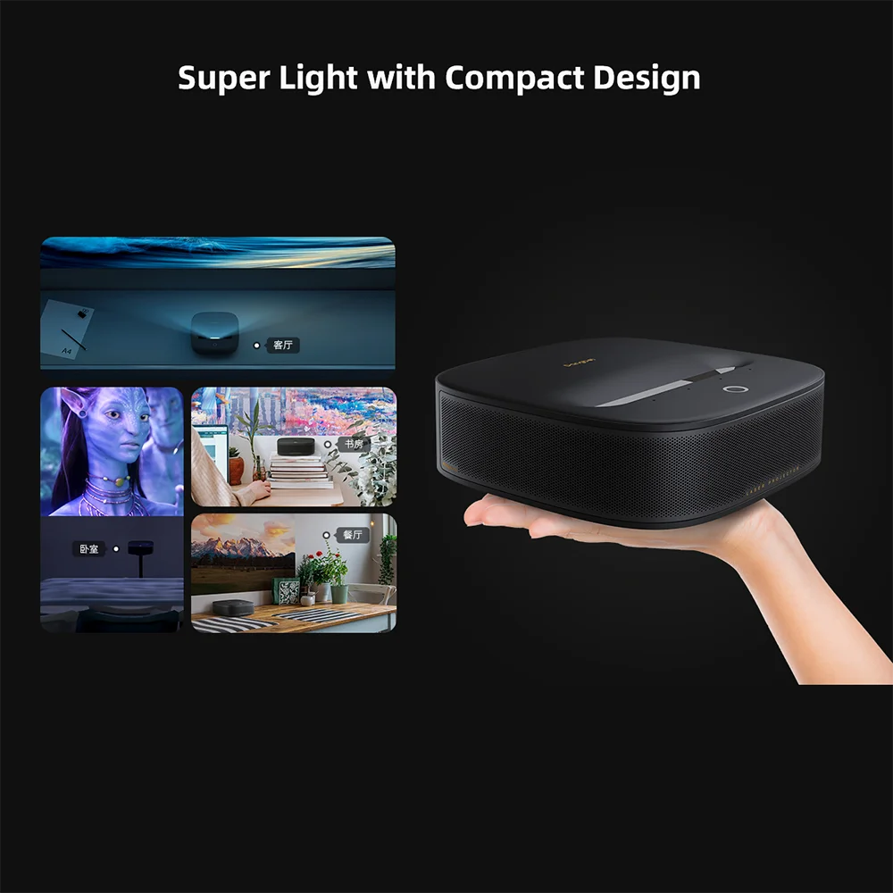 Dangbei U1 Ultra Short ALPD Laser Projector,  Auto Focus 1080P Native 3GB 32GB 1000Ansi Lumens Smart Home Video Beamer Projector
