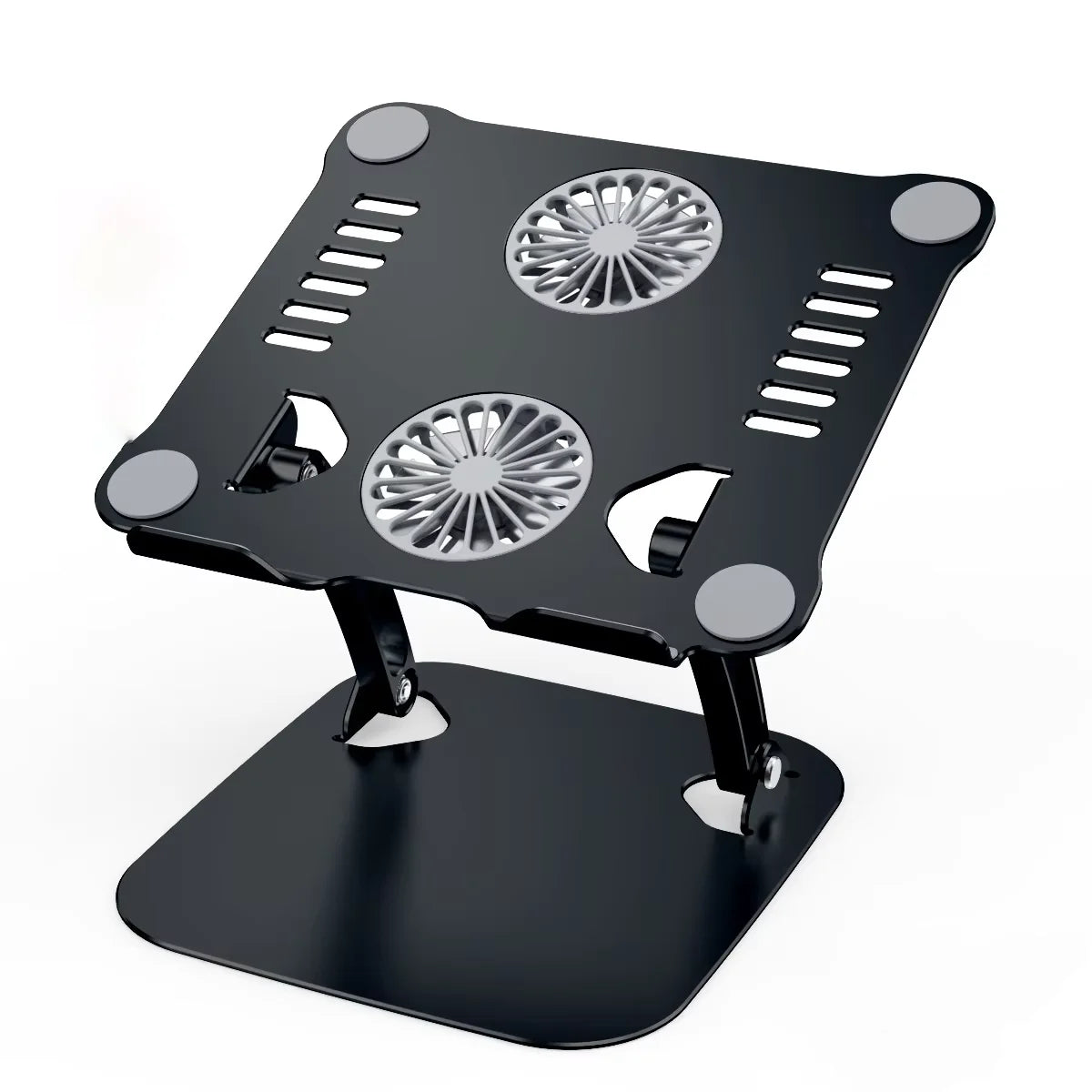 Foldable  Aluminum 360 Rotation Laptop Stand With Cooling Fan Ergonomic Adjustable  Laptop Holder for Office Business Gifts