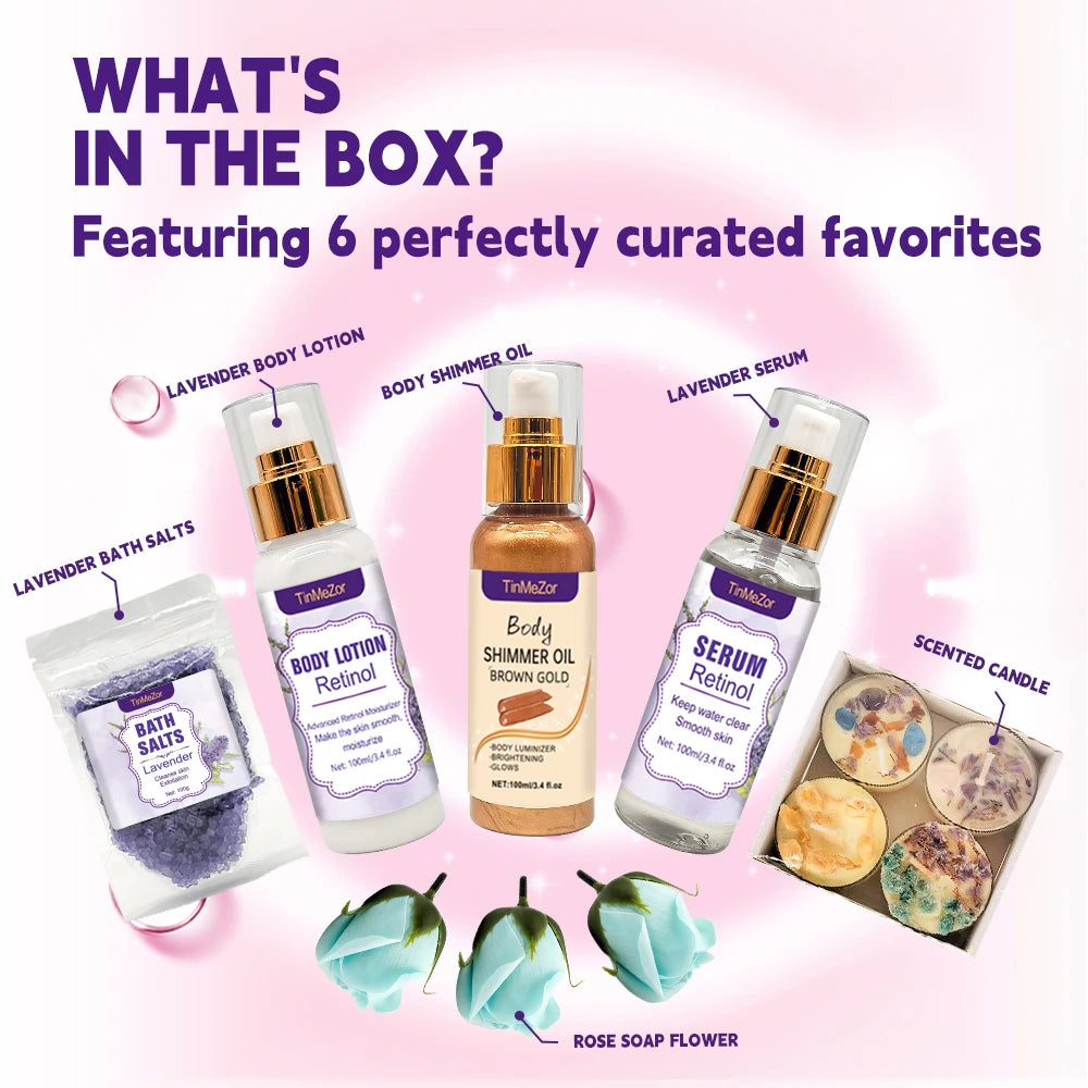 Private Label Bath Spa Gift Set Mothers Day Birthday Skin Care and Bath Relaxation Spa Product Birthday Gifts for Women
