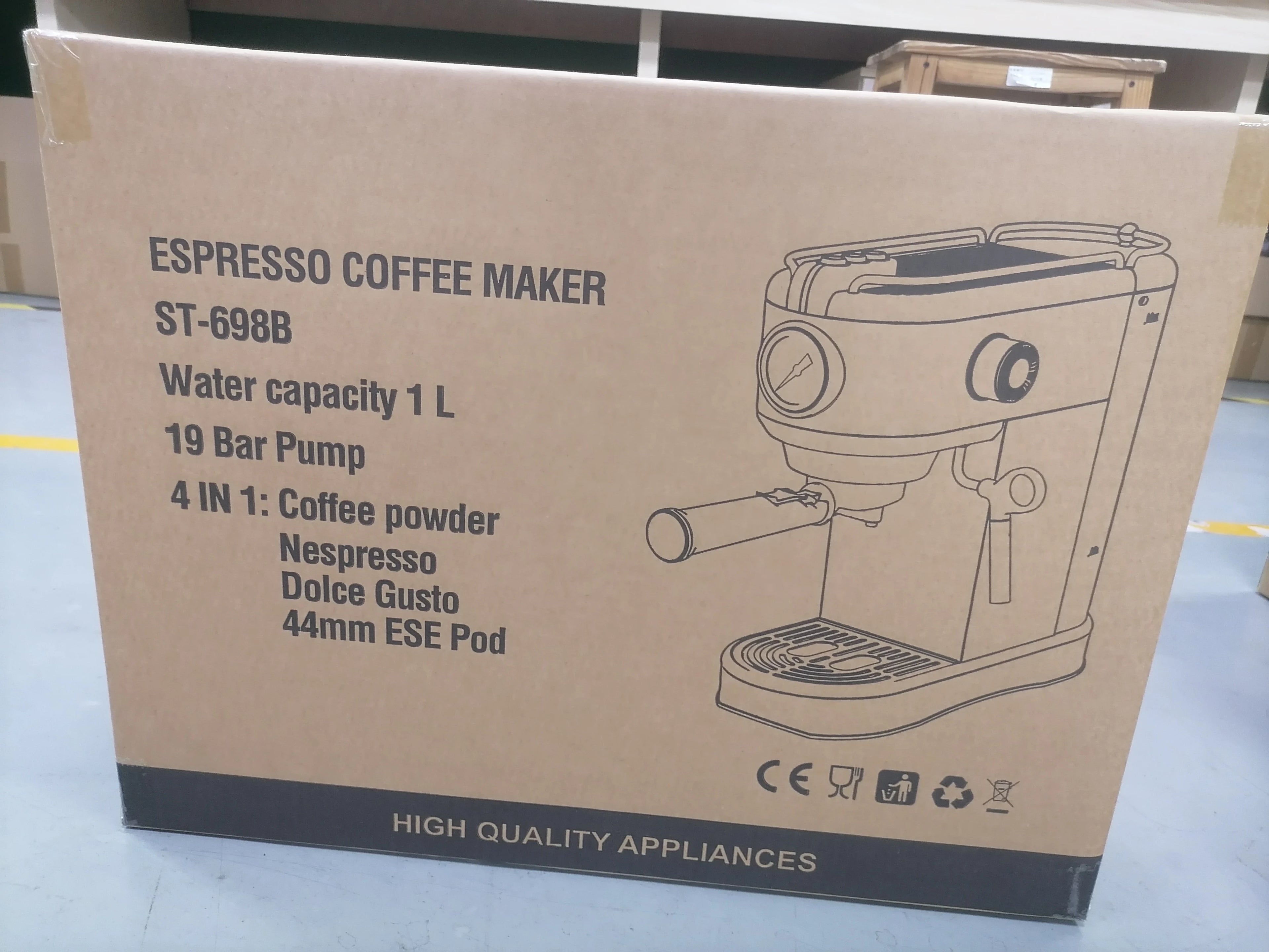 Best Sale Automatic Coffee Machine 19bar Italian Smart Coffee Maker Stainless Steel Portable Espresso Machine for Coffee Shop