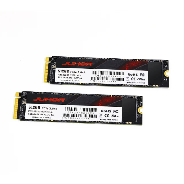 JUHOR 512GB M.2 NVMe Gen3 High-Speed SSD Compact Metal Internal Solid State Drive for Laptop & Desktop PCs 3.0 Nvme SSD