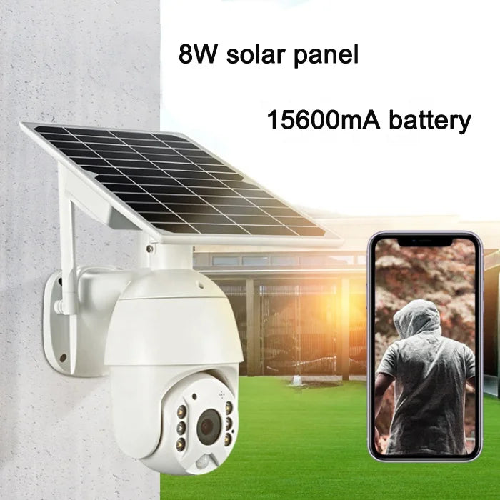 Hot Sales Outdoor Solar Panel Power HD 1080P 4MP 4G IP Camera Solar Camera 4G Sim Card PTZ Camera