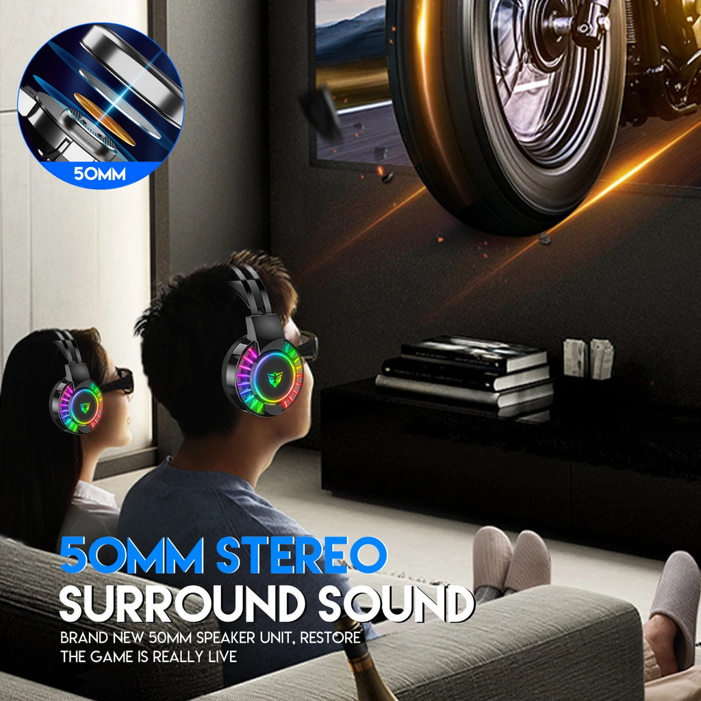 Factory OEM in Stock Dropshipping Wired Dynamic Gaming Headset for PC Gaming with 1 Year Warranty Sports & Travel Use