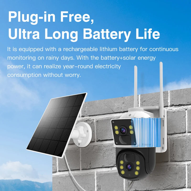 BG66DR Solar Local Storage 4K Spotlight Wireless Outdoor 4G WiFi Color Night Vision 2-Way Audio Home Security Battery Camera WiFi