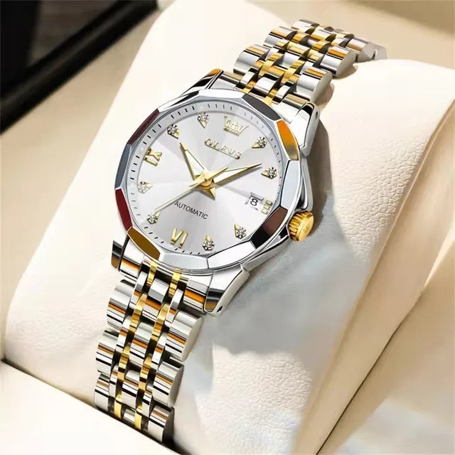 OLEVS 9982 Woman Brand Mechanical Automatic Wristwatches Waterproof Luminous Hands Women's Watches for Ladies Montre Femme Reloj
