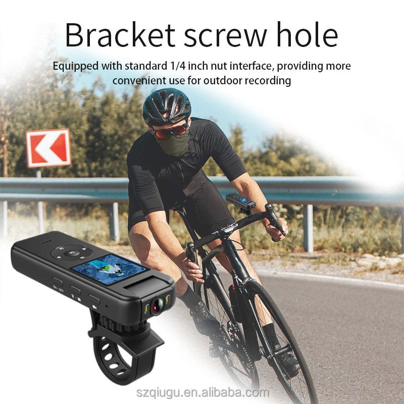 Body Camera  Home Security Cam Surveillance Cameras Without Wifi  Mini Night Vision With Screen Back Splint Bicycle Stand