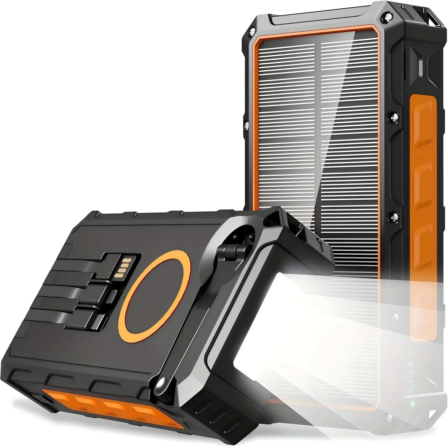Outdoor Portable Solar Power Bank 20000mah Mobile Power Bank Charger Solar Powered Board Battery Charger With Light Compass