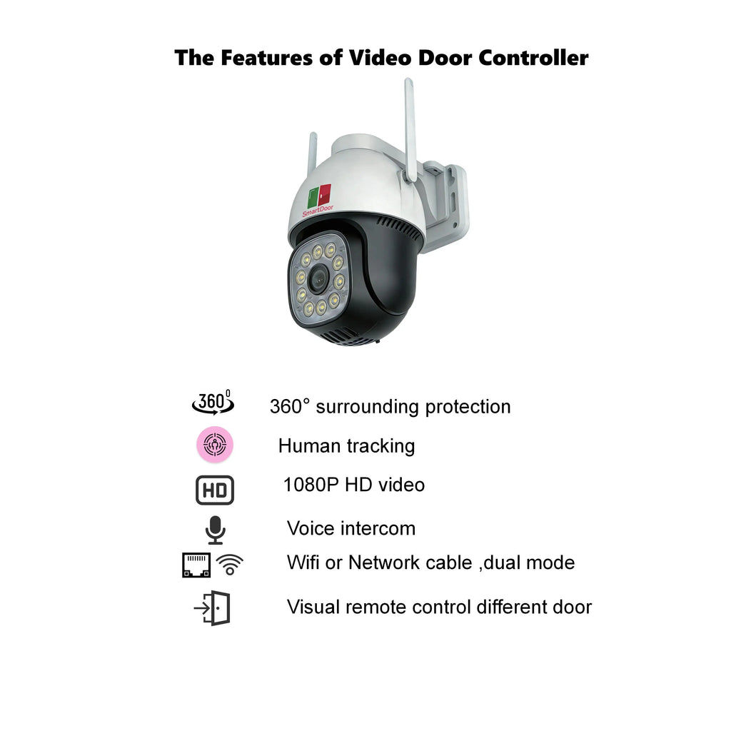 Door Monitoring Equipment 1080P Waterproof Wifi Smart Camera  for Outdoor Gate Motor Security Door Remote Control Camera