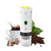 Hot Cold Automatic Coffee Maker with Brew System Portable for Car Use Spanish Language Support Ground Coffee Capsule Compatible