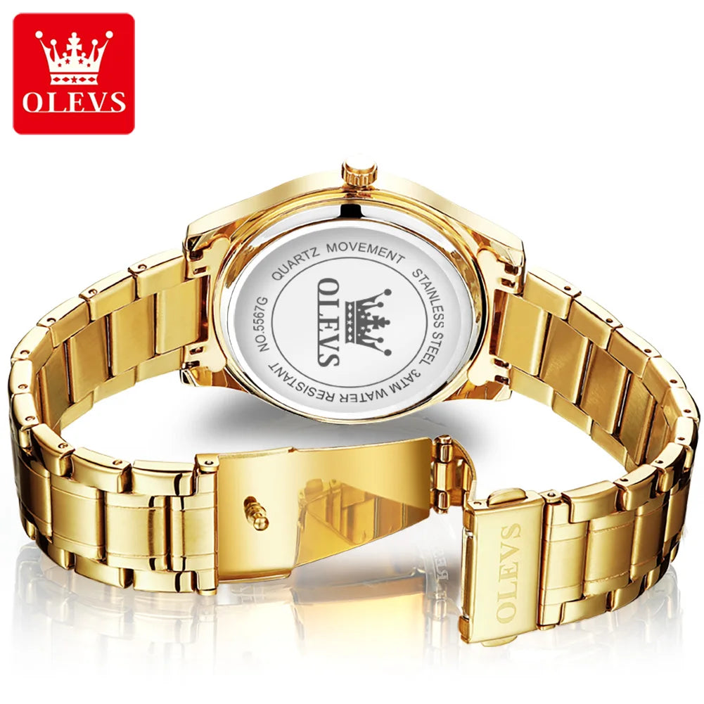 New OLEVS 5567 Luxury Men's Watches Fashionable and Simple Couple Watches Women Quartz SmartWatch Relojes