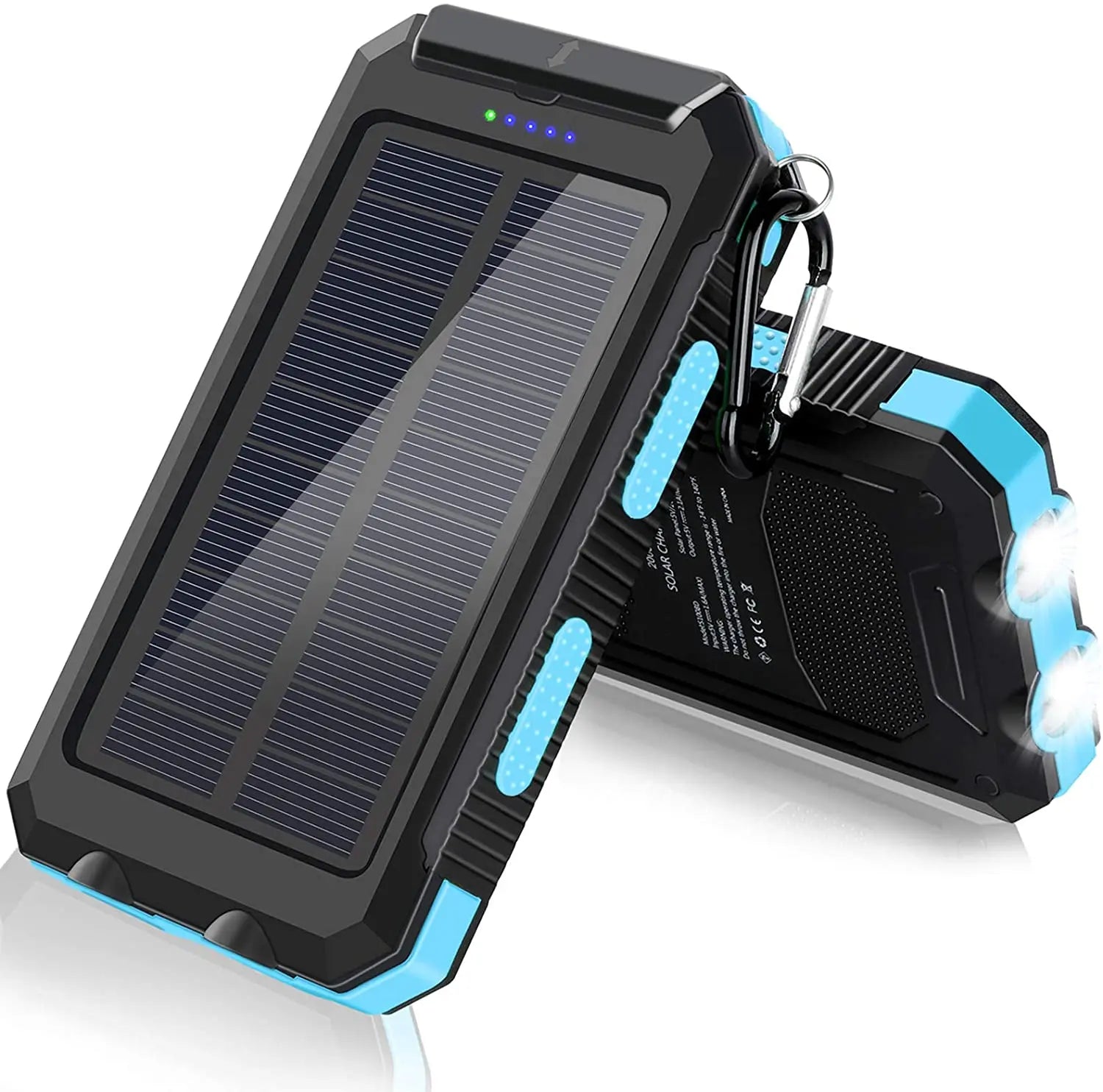 Outdoor Portable 20000mah Solar Power Bank Dual Usb 5V 2A Camping Solar Battery Pack Solar Power for Phone