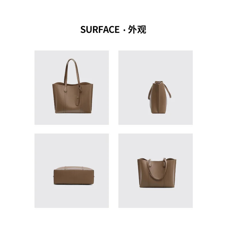 Fashion Designer Brand Custom Women Genuine Leather Handle Tote Bag Purse Crossbody Bag Shoulder Handbags for Ladies
