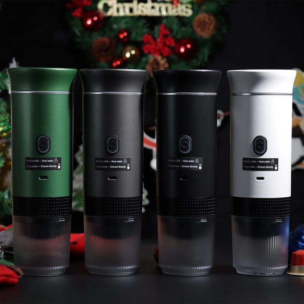 Outdoor Automatic Coffee Machine Electric Portable Espresso Maker Coffee Capsule Powder 12V Coffee Makers with Heating Function