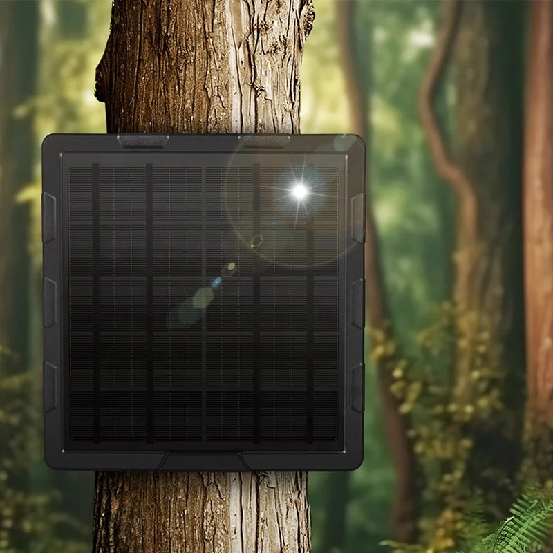 IP66 5W Hunting Trail Camera Solar Panel 7500mah Power Bank With Battery Charger 12V 6V Output for Outdoor Security Cameras