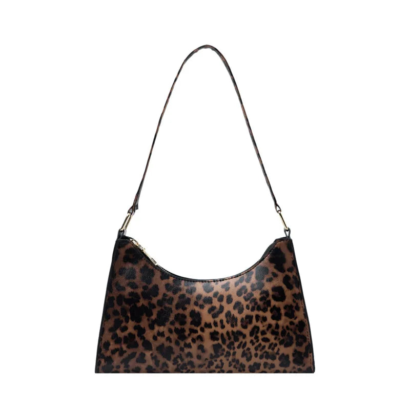 INS Stylish Animal Print PU Leather Underarm Hand Bags Cow Printing Ladies Purse Fashion Women Handbags