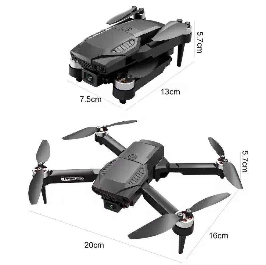 F198 Mini Drone with HD 4K Dual Camera Wifi FPV and Brushless Motor New Style Foldable Quadcopter for Beginners