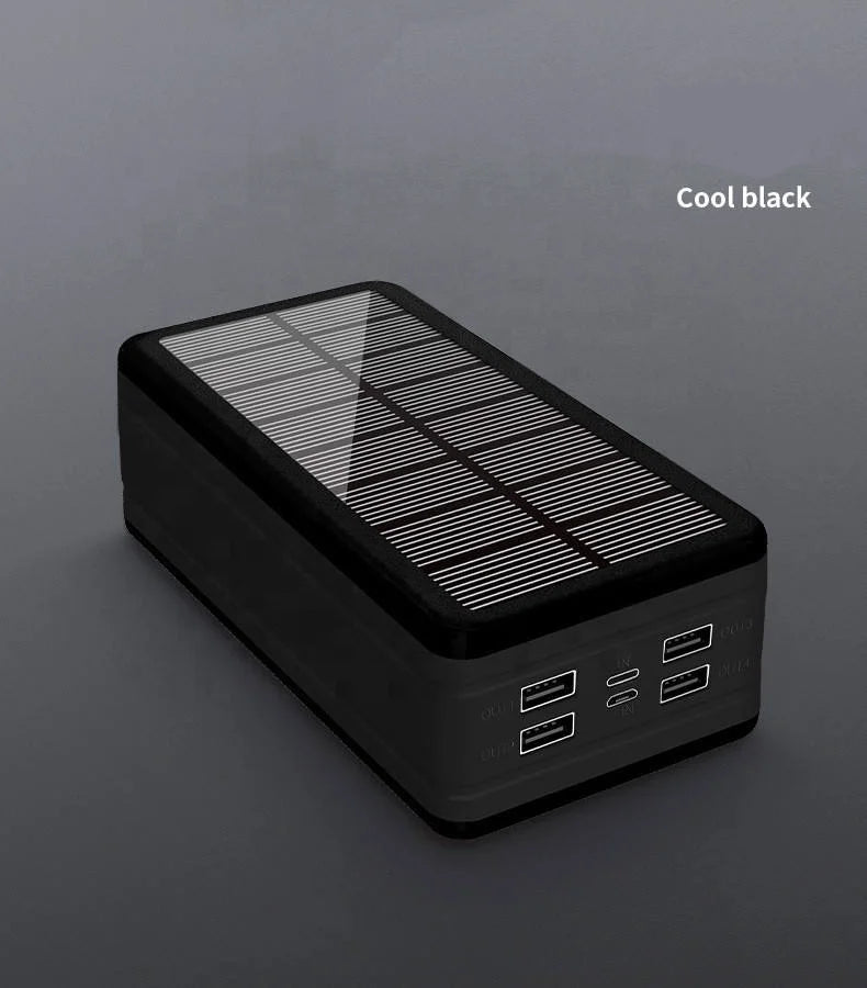 Factory ODM/OEM High Capacity Solar Power Bank 50000 Mah 2 USB Portable External Solar Powerbank With Led Light Outdoor