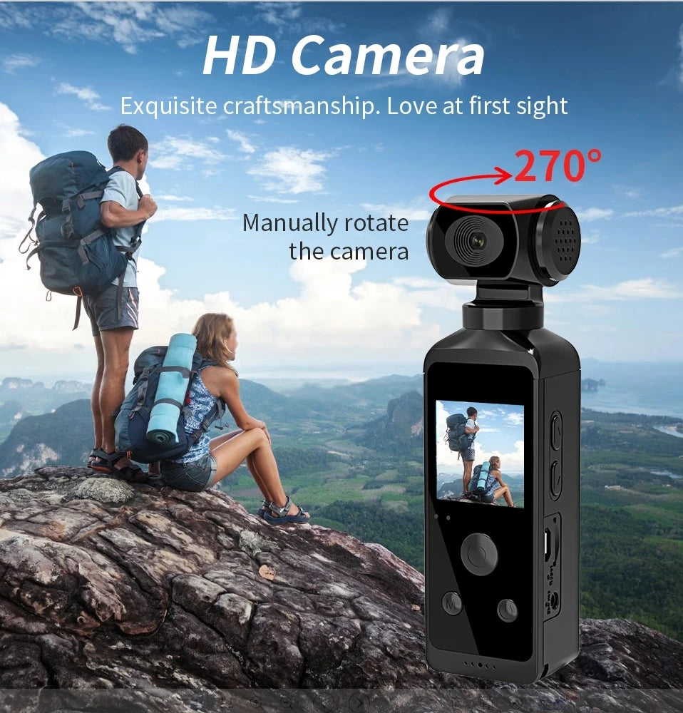 Top Sale 4k Sports Waterproof Camera Wholesale Sports Vr Camera Live 270 Degree Wifi Pocket Camera 1.3" Hd Lcd