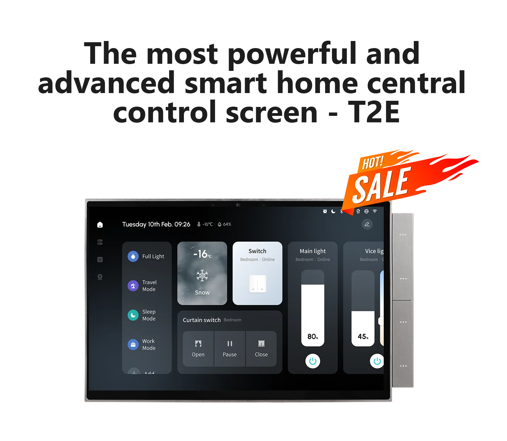 Golden Security 10 Inch TPA10 Tuya Smart Life Smart Home Zigbee Gateway Scene Control Panel Wall Switch Support Arabic Language
