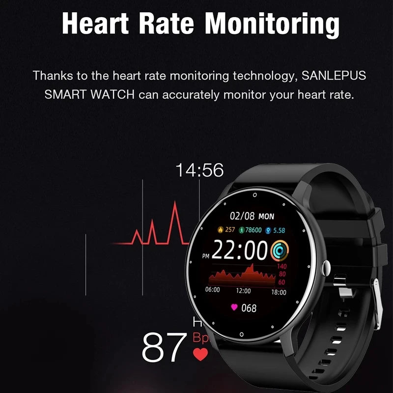 LIGE 2025 Smart Watch Women Men Lady Gift Sport Fitness Watches Heart Rate Monitor Waterproof Smartwatch For Xiaomi Android IOS