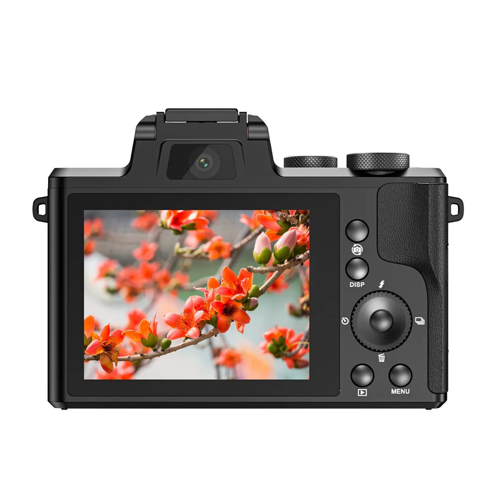 Portable 8K Mirrorless Compact Digital Camera 16X Optical Zoom 3.2-inch Touchscreen 1500mAh Battery for Students-Travel Vlogs