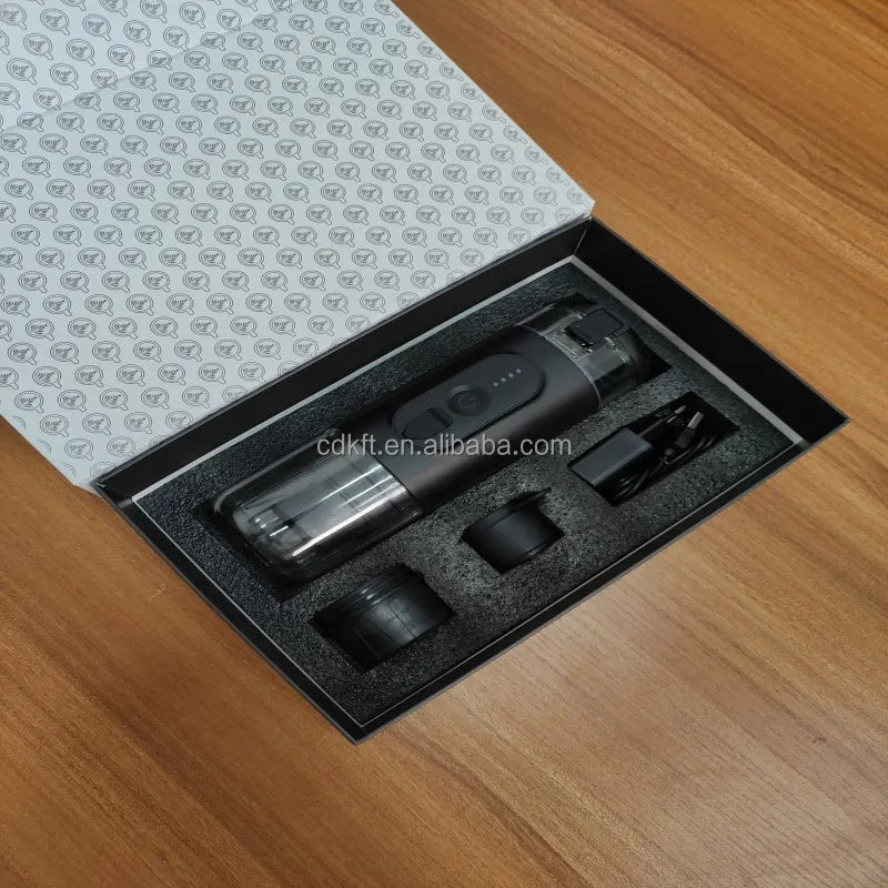 Mini Portable Coffee Maker, Espresso Portable Car Coffee Make Fully Automatic Coffee Machine Portable Black 12 Usb UV Printing