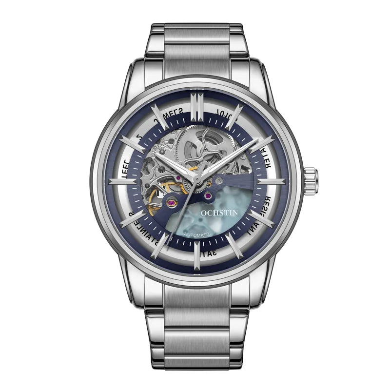 OCHSTIN 7010B Mechanical Outdoor Waterproof Hollow Out Dial Men's Watches Automatic Movement Luminous Hands Wristwatch for Male