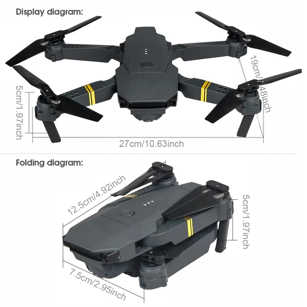 E58 Drone HD 1080P/720P/480P Camera WIFI FPV  Hight Hold Mode Foldable Arm RC Quadcopter Drone X Pro E58 Drones