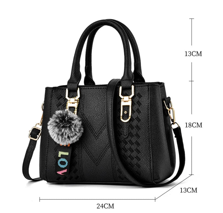 Korean Style High-quality Women Handbags Ladies Trendy Products Pu Leather Handbag Set for Lady Tote Bag