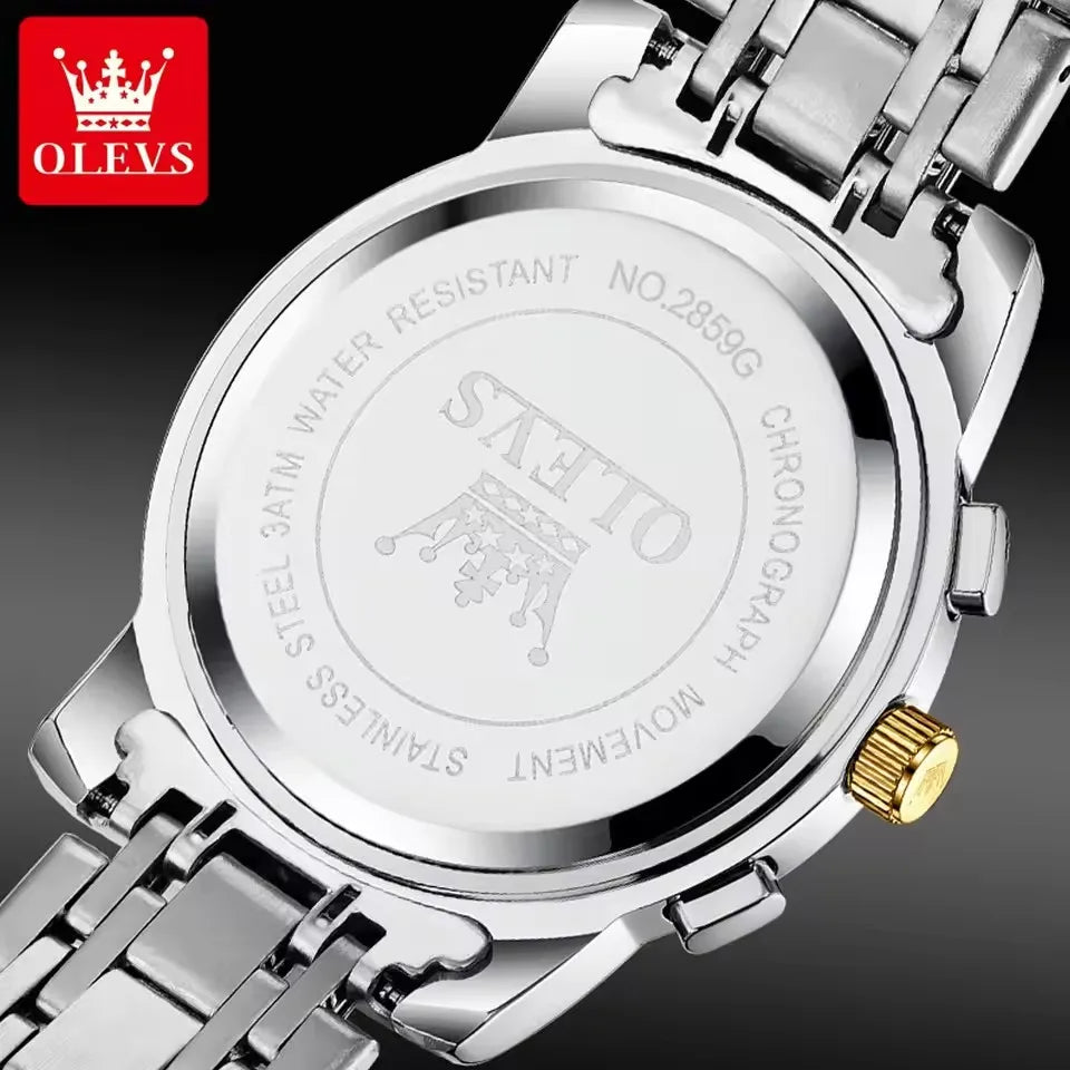 OLEVS 2859 Top Band Men's Watches Classic Roman Scale Dial Luxury Wrist Watch for Men Hot Quartz Waterproof Luminous Male
