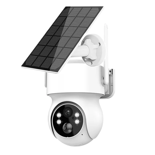 Icsee 3MP WiFi Outdoor Solar PTZ CCTV IP Security Camera Home 360 Ptz Mini Solar Surveillance System with Built-in Mic