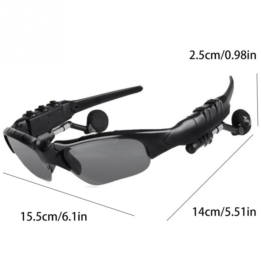 Sunglasses Earphone Wireless Headset with Mic Smart Glasses Earbuds Stereo Sport Sunglasses Headphone for Driving Cycling