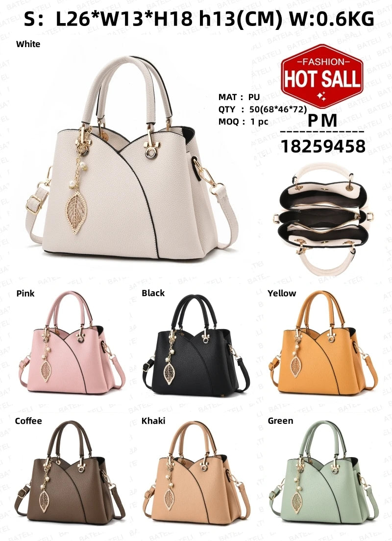 Large Capacity Versatile 2024 New Fashionable and Simple Solid Color Small Fresh Bags Women Handbags Lady