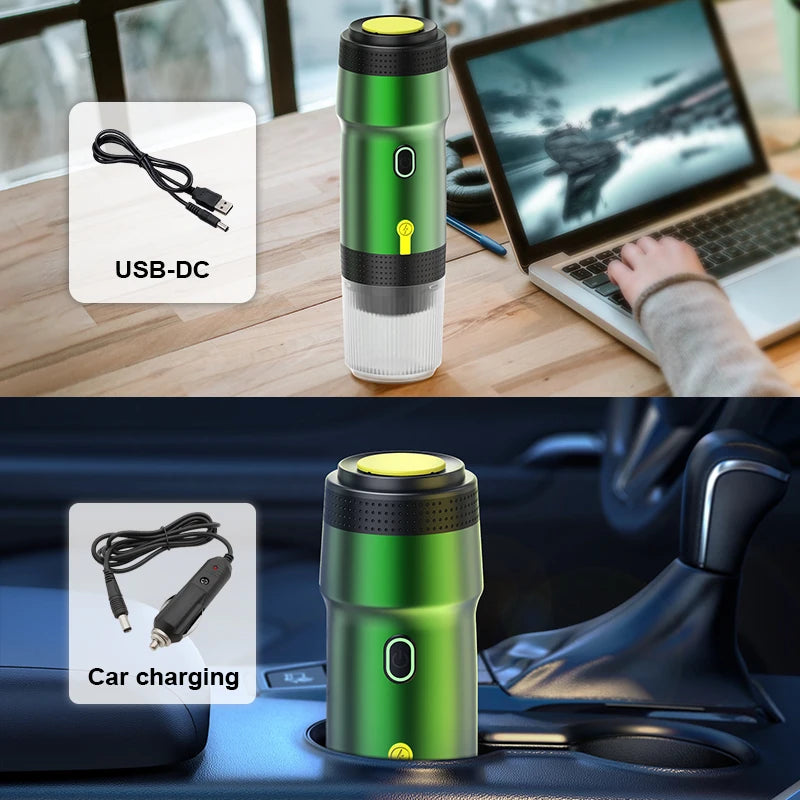 Adapter Car USB DC Charger 3 in 1 Portable Espresso Machine Coffee Maker Outdoor Camping Car Automatic Coffee Maker
