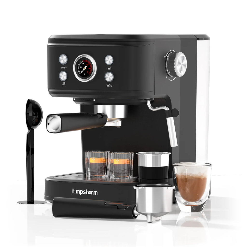 US Stock Barista 20bar Espresso Machine 3-in-1 Function Semi-Automatic Coffee Brewer White Barista Machine for Families 04E