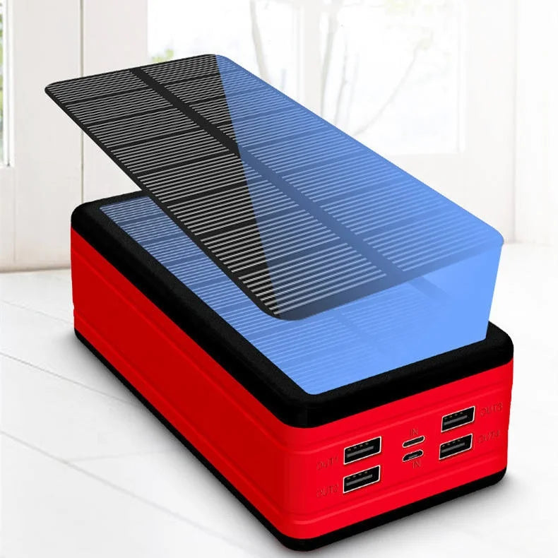 Factory ODM/OEM High Capacity Solar Power Bank 50000 Mah 2 USB Portable External Solar Powerbank With Led Light Outdoor